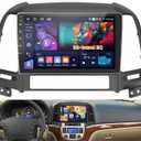 [4+64GB] Android 15 Car Radio for Hyundai Santafe 2006-2012 with Wireless Carplay Android Auto, 9 Inch HD Touchscreen Car Stereo with WiFi GPS Bluetooth5.0 FM/RDS EQ SWC Backup Camera MIC