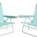 SUNNYFEEL Tall Folding Lawn Beach Chair Lightweight, Portable Sand Chair for Adults Heavy Duty 300 LBS with Cup Holders, Foldable Camping Lawn Chairs for Camp/Outdoor/Travel/Picnic/Concert/Sports, 2 Pcs