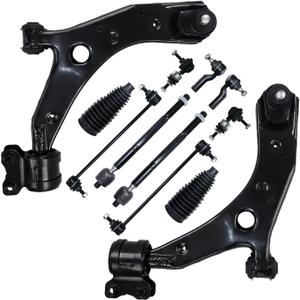 Control Arm, Front Lower Control Arm With Ball Joint Front & Rear Sway Bar Link Tie Rod Boots Suspension Kit Replacement For 2004-2009 Mazda 3, 2006-2014 Mazda 5