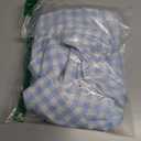 PRETTYGARDEN Womens Short Sleeve Shirts Plaid Button Down Blouse Dressy Casual 2026 Summer Spring Business Gingham Work Tops (Small, Light Blue)