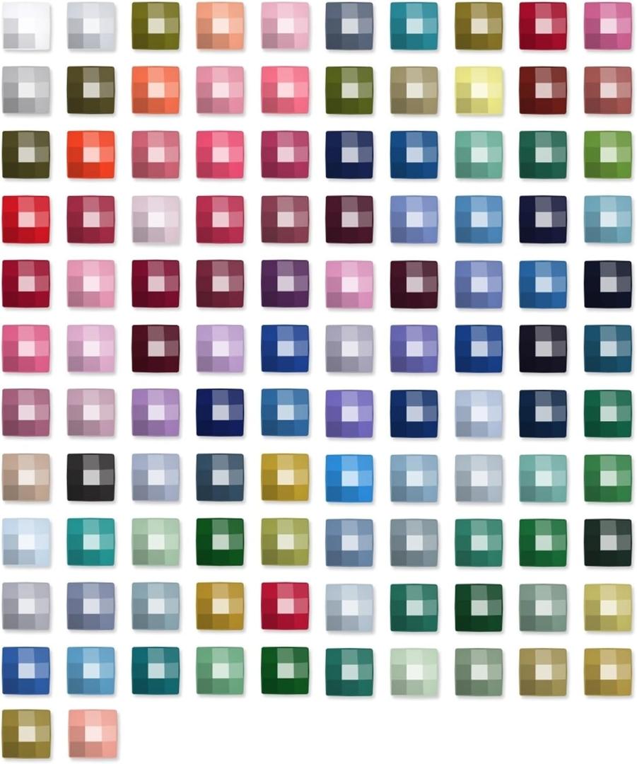 112 Colors Diamond Painting Beads 22400 Pieces 5d Square Drills Gem for Diamond Art DIY Art Accessories (Color Codes 597 to 891)