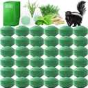 36 Pack Natural Skunk Repellent, Peppermint Raccoon Repellent Keep Skunks Out from Outdoor Yard Attic Garden House, Long-Lasting Protection, Safe for Dogs and Children, Dark Green