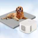 Lucky Tom Pet Pad Cooling System for Summer, Consistent Cooling Water Mat for Dogs and Cats, No Refrigeration or Chemical Gel Needed, Machine Washable Bed, Ideal for Home and Crates (Gray, XL)