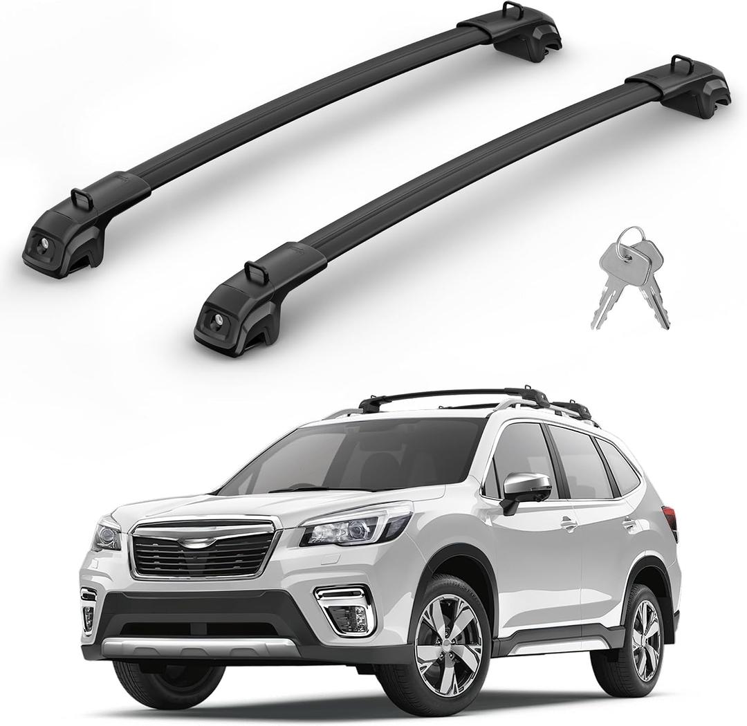 330Lbs Roof Rack Cross Bars Compatible with Subaru Forester 2014-2026 (Not for Wilderness), Heavy Duty Aluminum Roof Rails Top-Mount Crossbars Rooftop Luggage Racks Cargo Carrier