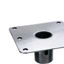 Swivl-Eze 69773 Swivl-Eze 1.77 Series Stainless Steel Snap-Lock Seat Base Plate, 7-Inch x 7-Inch, Square