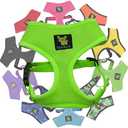 EcoBark Dog Harness - Eco-Friendly Max Comfort Harnesses - Luxurious Soft Mesh Halter - Over The Head Harness Vest- No Pull and No Choke for Puppy, Toy Breeds & Small Dogs (Small, Green)