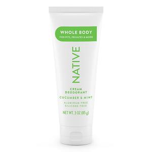 Native Whole Body Deodorant Cream Contains Naturally Derived Ingredients, Deodorant for Women & Men | 72 Hour Odor Protection, Aluminum Free with Coconut Oil and Shea Butter | Cucumber & Mint