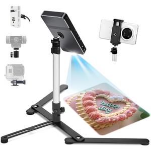 YIFMEIG Overhead Tripod for Mini Projector - Phone Holder,Camera Stand,Webcam,Stronger Support with Clip for Cookie Decorating,eaching Online Live Streaming and Showing 360 Rotation