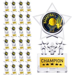 Tondiamo Basketball Trophy Bulk - Acrylic Basketball Champion Awards Winner Prizes Trophies for Sports Competition Prizes Souvenir Gift Decoration