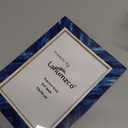 Handmade Picture Photo Frame Chevron Herringbone Art Inspired Vintage Table-Top/Wall Dcor Boho Frames (5x7 Inches, Blue, White)