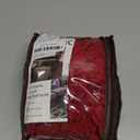 uxcell Bubble Lattice Footstool Cover, Polyester Rectangle Footrest Slipcover with Skirt Footstool Protector for Living Room Bedroom Fit Length 60-100cm/24-39, Wine Red