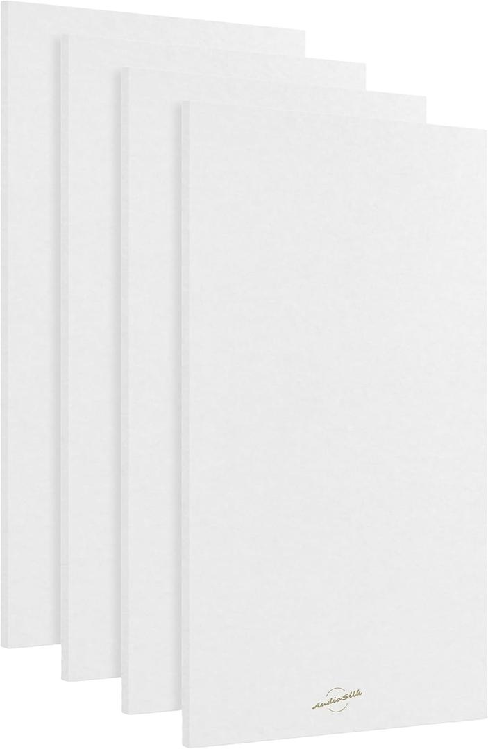 Acoustic Panels, 4 Pack ROOM KIT, Large, 46" x 23", Pure White