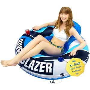 2025 New & Upgraded Sunlite Sports Heavy Duty River Tube Inflatable, Premium Water Float to Lounge Above Lake and River, Outdoor Water Raft Sport Fun, Recreational Use