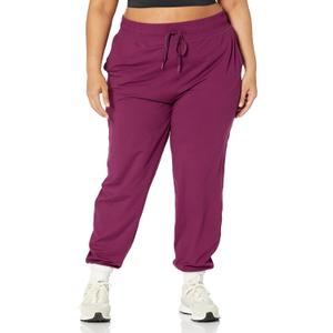 Amazon Essentials Women's Brushed Tech Stretch Jogger Pant - Discontinued Colors (1X, Plum)