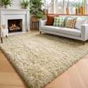 Amdrebio Beige Area Rugs for Bedroom Kids Room, Fluffy Plush Shaggy Furry Fuzzy Rug 4x6 for Living Room Decor Aesthetic, Soft Cute Shag Neutral Tan Carpet for Teens Baby Nursery Playroom Preppy Dorm