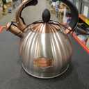 3Quart Whistling Tea Kettle Classic Teapot Stainless Steel Teakettle with Cool Grip for Stovetop (Silver)