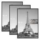 upsimples 20x28 Picture Frame Black 3 Pack, Scratch-Proof Poster Frames 20 x 28 for Photo Gallery - Slide-In Strips, Horizontal or Vertical Wall Mounting