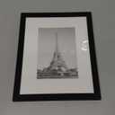 Upsimples 8x10 Picture Frame, Display Pictures 5x7 with Mat or 8x10 Without Mat, Wall Hanging Photo Frame, Black, 1 Pack