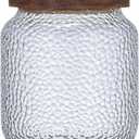 Viovian 16 oz Glass Coffee Nuts Canister Vintage Glass Storage Jars with Wooden Lids Clear Decorative Jar for Food Kitchen Coffee Tea Sugar Cookie Candy Counter Pantry 500ML