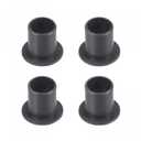 Uxcell Flanged Sleeve Bearings 10mm Bore 12mm OD 15mm Length POM Wrapped Oilless Bushings Black 4pcs