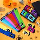 Suhine 12 Pcs Halloween Crayon Socks Bulk Funny Rainbow Thigh High Socks Crayon Group Family Costumes Colorful Striped High Neon Stockings for Adults Women Men