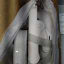 BBsecure Booster Seat for Kitchen Chair, 3-in-1 Foldable Baby Booster Seat with Removable Dual Tray & 3-Point Harness, Portable Toddler Booster Chair for Dinning Table, Travel, Outdoor Camping, Gray