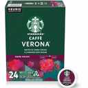 Starbucks K-Cup Coffee Pods, Dark Roast Hot or Iced Coffee, Caff Verona, 24 Keurig Pods (EXP 02/19/27)
