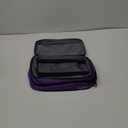 Mancro Dual Layers Pill Bottle Organizer Bag, Medicine Pill Organizer Bag with Lockable Zipper, Medicine Travel Bag for Pills, Vitamins, Pill Cutters, Medical Supply for Home Storage, Purple