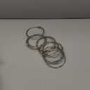 4 Inch 10-Pack Loose Leaf Binder Rings, Extra Large Metal Key Rings for Keychains | Nickel Plated Steel, Smooth Snap Joint for Index Cards, Flashcards, DIY Crafts, Shower Curtain Hooks (Silver)