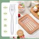 Potchen 1000 Pcs Clear Disposable Plastic Forks, Heavy Duty Plastic Utensils Bulk Cutlery Heavyweight Silverware Disposable Forks for Home Party Picnic Food, 5.8 Inches