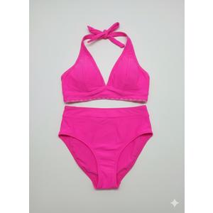 BMJL Women's High Waisted Bikini Sets Sporty Two Piece Swimsuits Color Block Cheeky High Cut Bathing Suits S