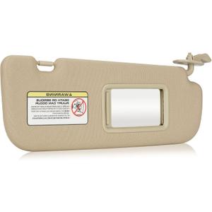 Beige Passenger Right Side Sun Visor Replacement Compatible with 2011 2012 2013 2014 2015 Hyundai Elantra Replace 852203X000TX