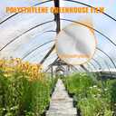 VEVOR Greenhouse Plastic Sheeting 8 x 25 ft, 6 Mil Thickness UV Resistant Clear Polyethylene Film, Hoop Green House Cover for Farms, Agriculture, Garden