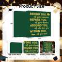 2026 Graduation Wood Box Sign for Graduate Gifts, Positive Quote Behind You All Your Memories Wooden Box Block Sign for Grad Party Favors Supplies Tabletop Home, Green and Gold