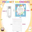 Qinyoung 24 Set Easter Candy Bottle Craft Kit DIY Bunny Bait Set with Cards Glass Bottles OPP Self-Adhesive Bag for Easter Basket Stuffers Egg Hunt Fillers Party Supplies Exchange Gifts Bulk