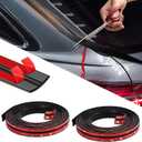 2 Pieces Windshield Rubber Seal Windshield Trim Stripping, Car Weather Stripping, Waterproof Rubber Edge Trim, 22 Ft T Shape Sealing Strip Universal for Car Front Rear Windshield