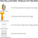 3 x 3D Metal Emblem Sticker for Model 3, 2Pcs Chrome - Front Hood Badge Decal & Rear Trunk Logo (Model 3 - Sliver)