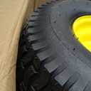 MZREXN 15x6.00-6 Lawn Mower Tires and Wheel Assembly, Front Tires Replacement, Compatible with John Deere & More Riding Mowers, 4 Ply Pneumatic, 3" Offset Hub, 3/4" Bearings, Tubeless, 2PCS