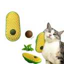 Self Grooming Tool with Catnip, Wall Corner Scratcher, Massage Brush for Long & Short Fur Cats and Puppies