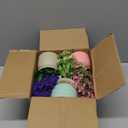 Yoratee 6pcs Artificial Pot Flowers Small Fake Plants Mini Potted Plants for Home Office Tabletop Decoration