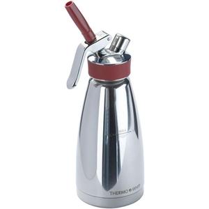 iSi Thermo Whip Multifunctional Cream/Food Whipper for All Thermal Insulated Applications, 1 Pint, Polished Stainless/Red