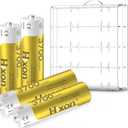 Hixon Rechargeable Batteries AA Lithium 4 Pack, 3700mWh High Capacity Double A Battery,1.5V Constant Volt AA Rechargeable Li-ion Battery 2000Cycles for Blink Quest Xbox(No Charger)