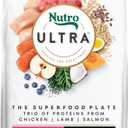 Nutro Ultra Adult Small Breed Dog Food Dry Recipe, Dry Dog Food for Small Dogs, Chicken, Lamb and Salmon Protein Trio, 3.5 lb. Bag