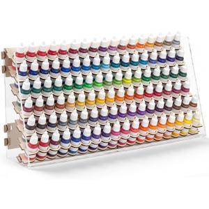 Colingmill 108 Holes Wooden Paint Rack for 18 ml Dropper Bottles