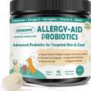 2 x ZEBORA Dog Allergy Relief - Dog Itching Skin Relief, Advanced Skin Probiotics for Dogs, Colostrum, Support Itchy Ears, Seasonal Allergies, Immune, Digestive Health, Alternative for Dog Allergy Chews