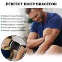Bicep Tendonitis Brace for Pain Relief, Bicep Tendonitis Sleeve for Muscle Strains Recovery, Bicep Brace for Rehab (Small, 1Pair)
