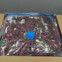 Flowers Wall Backdrop - 12 PCS 15 X 15 inch Artificial Silk Floral Panels for Wedding Celebrations Bridal Shower Event Birthday Party Home Photography Background Decoration - Burgundy & White