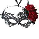 Rose Flower Lace Masquerade Mask, Masquerade Mask for Women, Women Flower Half-face Masks Cosplay Party Supply Festival
