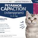 PetArmor CAPACTION (nitenpyram) Oral Flea Treatment for Cats, Cat Flea Treatment Pill, Fast Acting Tablets Start Killing in 30 Minutes, 2-25 lbs, 6 Doses