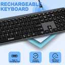 JOMAA Dual Mode Wireless Keyboard, 2.4G Bluetooth 3 Devices Switch, Quiet Scissor Switch Keys, Backlit with Multimedia Shortcut Keys, for Windows/Mac/iOS/Android PC Laptop Tablet